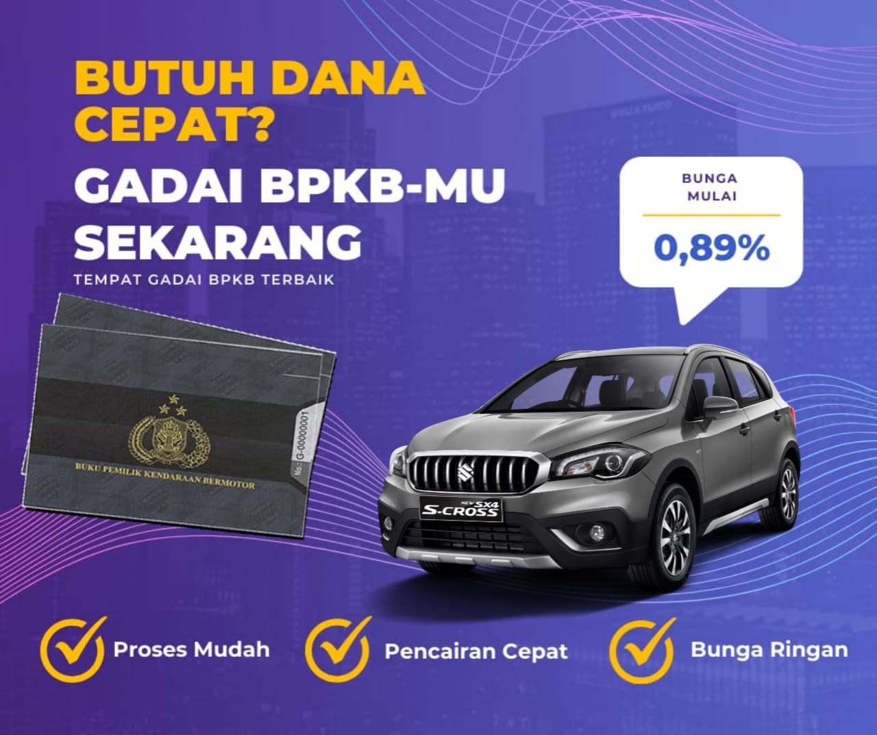 Pinjaman Dana Jaminan Bpkb Mobil Suzuki SX4 Dapat Pinjaman Berapa? Seperti Ini Simulasinya.